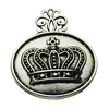 Pendant. Fashion Zinc Alloy jewelry findings. Crown 26x30mm. Sold by bag