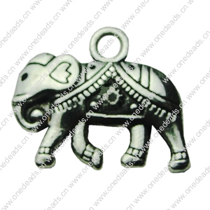 Pendant. Fashion Zinc Alloy jewelry findings. Animal 19.5x16.5mm. Sold by bag