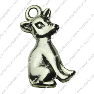 Pendant. Fashion Zinc Alloy jewelry findings. Animal 11x20.5mm. Sold by bag