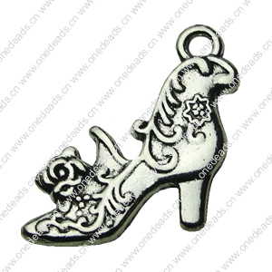 Pendant. Fashion Zinc Alloy jewelry findings. Shoes 20x21mm. Sold by bag