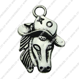 Pendant. Fashion Zinc Alloy jewelry findings. Animal 16.5x23mm. Sold by bag