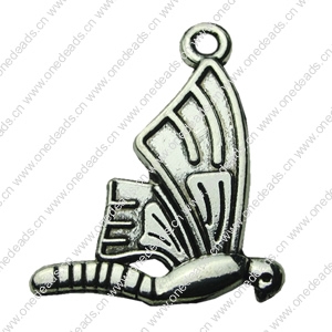 Pendant. Fashion Zinc Alloy jewelry findings. Animal 18.5x23mm. Sold by bag