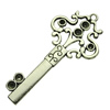 Pendant. Fashion Zinc Alloy jewelry findings. Key 76x36mm. Sold by bag
