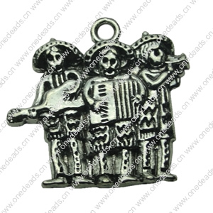 Pendant. Fashion Zinc Alloy jewelry findings.  21x25mm. Sold by bag