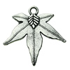 Pendant. Fashion Zinc Alloy jewelry findings. Leaf 30x31mm. Sold by bag
