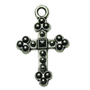 Pendant. Fashion Zinc Alloy jewelry findings. Cross 15x24mm. Sold by bag
