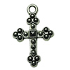 Pendant. Fashion Zinc Alloy jewelry findings. Cross 15x24mm. Sold by bag