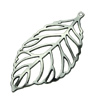 Pendant. Fashion Zinc Alloy jewelry findings. Leaf 73x36mm. Sold by bag
