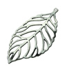 Pendant. Fashion Zinc Alloy jewelry findings. Leaf 73x36mm. Sold by bag