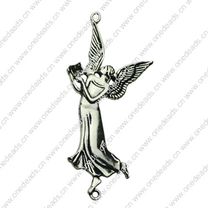 Pendant. Fashion Zinc Alloy jewelry findings. Angel 83x39mm. Sold by bag
