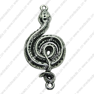 Pendant. Fashion Zinc Alloy jewelry findings. Animal 47x22mm. Sold by bag