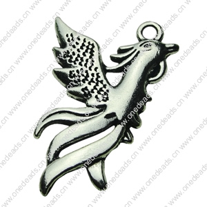 Pendant. Fashion Zinc Alloy jewelry findings. Animal 22x35mm. Sold by bag