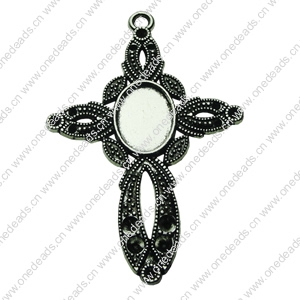 Zinc Alloy Cabochon Settings. Fashion Jewelry Findings. 56x37x14.1x10.3mm  Sold by Bag      