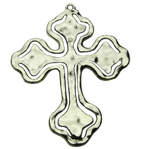 Pendant. Fashion Zinc Alloy jewelry findings.Cross 58x45mm. Sold by bag
