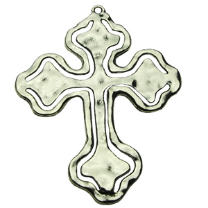 Pendant. Fashion Zinc Alloy jewelry findings.Cross 58x45mm. Sold by bag