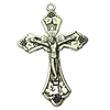 Pendant. Fashion Zinc Alloy jewelry findings.Cross 49x31mm. Sold by bag