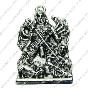 Pendant. Fashion Zinc Alloy jewelry findings .  36x23mm. Sold by bag