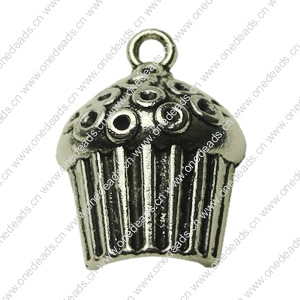 Pendant. Fashion Zinc Alloy jewelry findings .Cake 19x14mm. Sold by bag