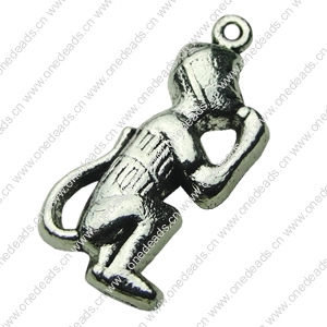 Pendant. Fashion Zinc Alloy jewelry findings .Animal 19x9mm. Sold by bag