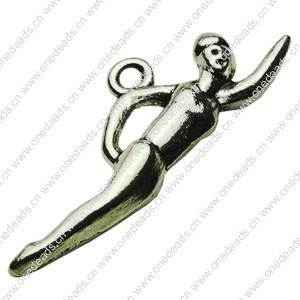 Pendant. Fashion Zinc Alloy jewelry findings .Peoplel 29x11mm. Sold by bag