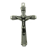 Pendant. Fashion Zinc Alloy jewelry findings .Cross 24x43mm. Sold by bag
