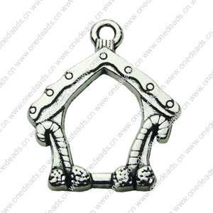 Pendant. Fashion Zinc Alloy jewelry findings . 19x24mm. Sold by bag