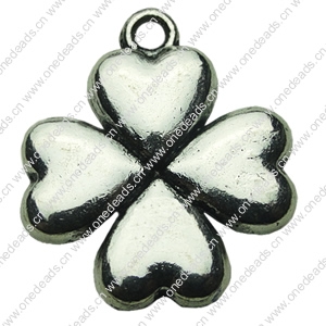 Pendant. Fashion Zinc Alloy jewelry findings . Leaf 18x20mm. Sold by bag