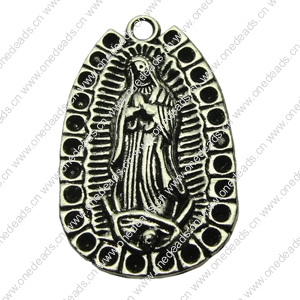 Pendant. Fashion Zinc Alloy jewelry findings .  34x22mm. Sold by bag