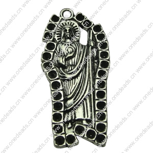 Pendant. Fashion Zinc Alloy jewelry findings . 21x44mm. Sold by bag