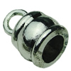 Zinc Alloy Cord End Caps, lead-free, 11x17mm, hole:6.5mm, Sold by Bag
