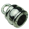 Zinc Alloy Cord End Caps, lead-free, 11x17mm, hole:6.5mm, Sold by Bag