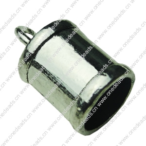Zinc Alloy Cord End Caps, lead-free, 22x13mm, hole:10.5mm, Sold by Bag