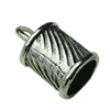 Zinc Alloy Cord End Caps, lead-free, 10x16mm, hole:7.5mm, Sold by Bag
