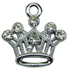 Crystal Zinc alloy Pendant, Fashion jewelry findings, Many colors for choice, crown 18x19mm, Sold By PC
