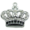 Crystal Zinc alloy Pendant, Fashion jewelry findings, Many colors for choice, crown 22x23mm, Sold By PC
 