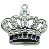 Crystal Zinc alloy Pendant, Fashion jewelry findings, Many colors for choice, crown 22x23mm, Sold By PC 