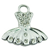 Crystal Zinc alloy Pendant, Fashion jewelry findings, Many colors for choice, skirt 27x30mm, Sold By PC
