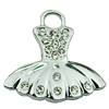 Crystal Zinc alloy Pendant, Fashion jewelry findings, Many colors for choice, skirt 27x30mm, Sold By PC