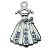 Crystal Zinc alloy Pendant, Fashion jewelry findings, Many colors for choice, skirt 20x32mm, Sold By PC
