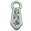 Crystal Zinc alloy Pendant, Fashion jewelry findings, Many colors for choice, tie 5x18mm, Sold By PC