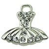 Crystal Zinc alloy Pendant, Fashion jewelry findings, Many colors for choice, skirt 17x17mm, Sold By PC
