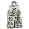 Crystal Zinc alloy Pendant, Fashion jewelry findings, Many colors for choice, pants 9x18mm, Sold By PC
