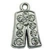 Crystal Zinc alloy Pendant, Fashion jewelry findings, Many colors for choice, pants 11x18mm, Sold By PC
