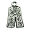 Crystal Zinc alloy Pendant, Fashion jewelry findings, Many colors for choice, pants 11x18mm, Sold By PC