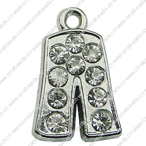 Crystal Zinc alloy Pendant, Fashion jewelry findings, Many colors for choice, pants 11x18mm, Sold By PC