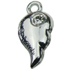 Crystal Zinc alloy Pendant, Fashion jewelry findings, Many colors for choice, wings 11x23mm, Sold By PC