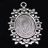 Zinc Alloy Cabochon Settings. Fashion Jewelry Findings. 49x31mm Inner dia 18x25mm. Sold by Bag