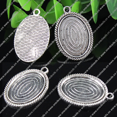 Zinc Alloy Cabochon Settings. Fashion Jewelry Findings. 23x34mm Inner dia 18x25mm. Sold by Bag
