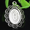 Zinc Alloy Cabochon Settings. Fashion Jewelry Findings. 23.5x32mm Inner dia 13x18mm. Sold by Bag