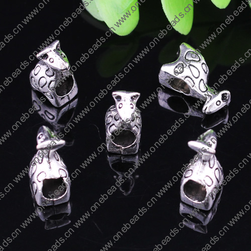 Europenan style Beads. Fashion jewelry findings. Animal 9x15x7mm, Hole size:5mm. Sold by Bag 